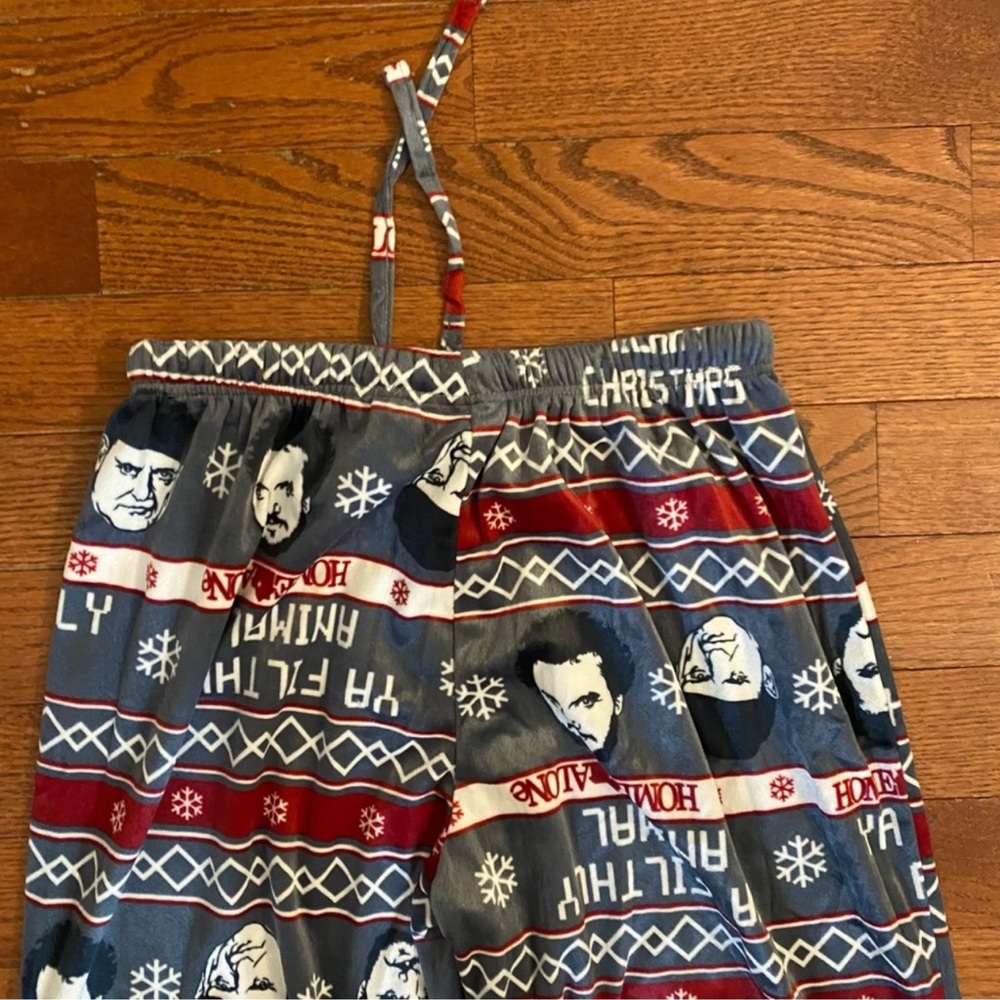 NEW Home Alone Filthy Animal Ugly Velour Sleep Pants Mens SZ Large in Grey - Picture 8 of 9